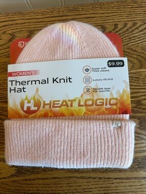 Women's Thermal Knit Beanie - Light Pink